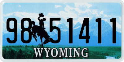 WY license plate 9851411