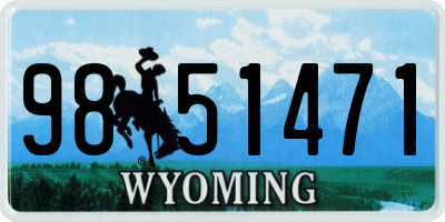 WY license plate 9851471