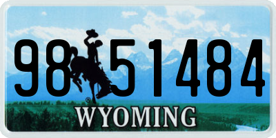 WY license plate 9851484