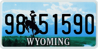 WY license plate 9851590