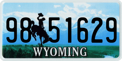 WY license plate 9851629