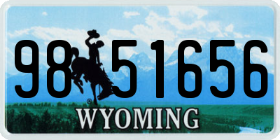 WY license plate 9851656