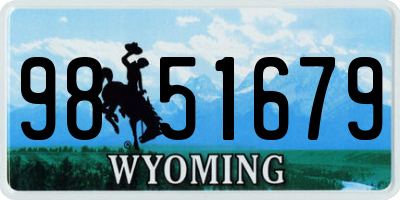 WY license plate 9851679