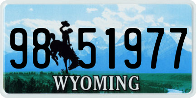 WY license plate 9851977