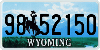 WY license plate 9852150