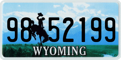 WY license plate 9852199