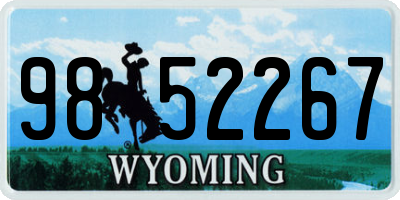 WY license plate 9852267