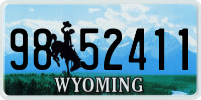 WY license plate 9852411