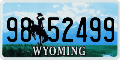 WY license plate 9852499