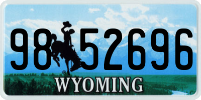 WY license plate 9852696