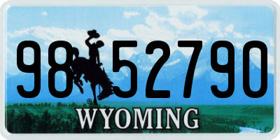 WY license plate 9852790