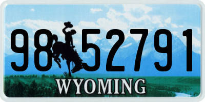 WY license plate 9852791