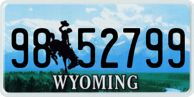 WY license plate 9852799