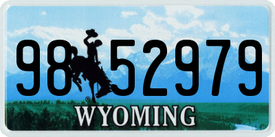 WY license plate 9852979