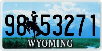 WY license plate 9853271