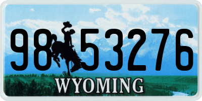 WY license plate 9853276