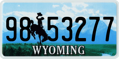 WY license plate 9853277