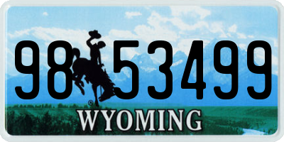 WY license plate 9853499