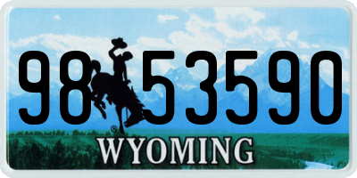 WY license plate 9853590