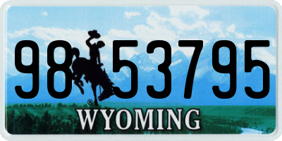 WY license plate 9853795