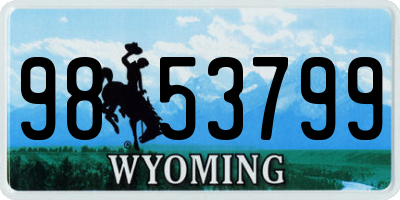 WY license plate 9853799
