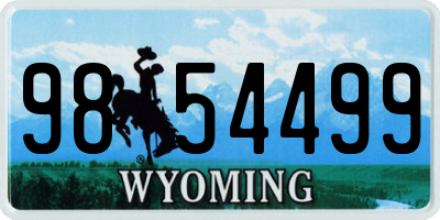 WY license plate 9854499