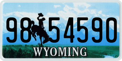 WY license plate 9854590