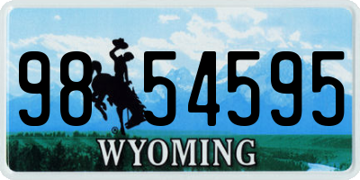 WY license plate 9854595