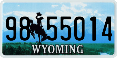 WY license plate 9855014