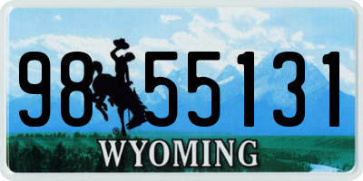 WY license plate 9855131