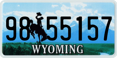 WY license plate 9855157