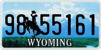 WY license plate 9855161