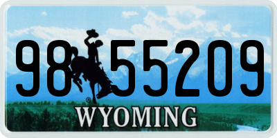WY license plate 9855209