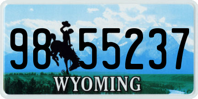 WY license plate 9855237