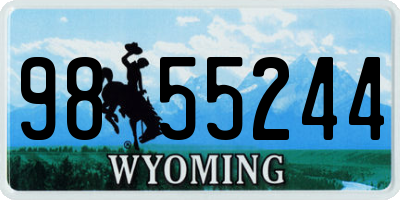 WY license plate 9855244