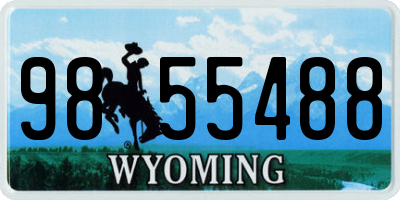 WY license plate 9855488