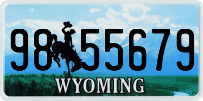 WY license plate 9855679
