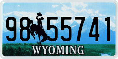 WY license plate 9855741