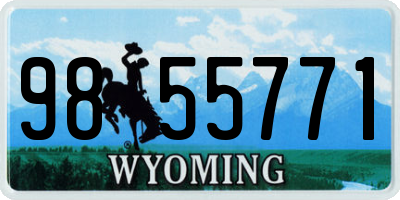 WY license plate 9855771