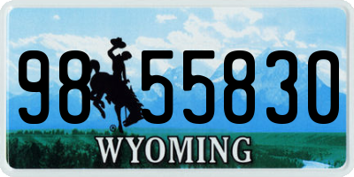 WY license plate 9855830
