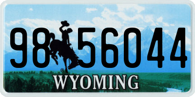 WY license plate 9856044