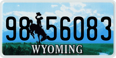 WY license plate 9856083
