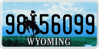 WY license plate 9856099