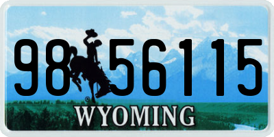 WY license plate 9856115