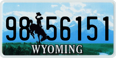 WY license plate 9856151