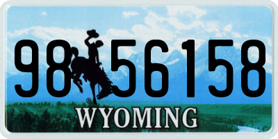 WY license plate 9856158