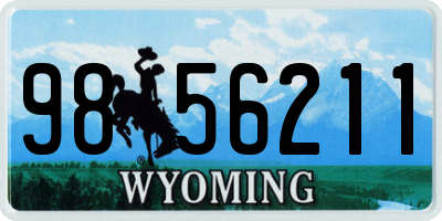 WY license plate 9856211