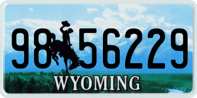WY license plate 9856229