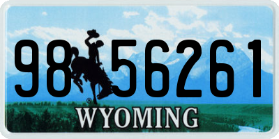 WY license plate 9856261
