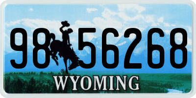 WY license plate 9856268